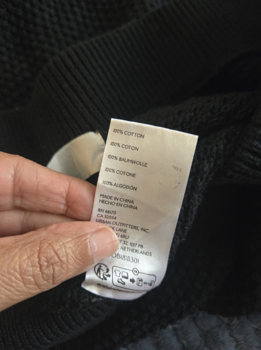 FP beach Cozy Black Textured Knit Lounge Pants Size M - Picture 8 of 8